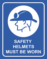 Picture of Safety Helmets Must Be Worn