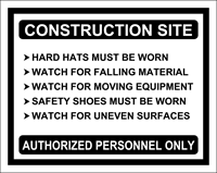 Picture of Construction Site Rules